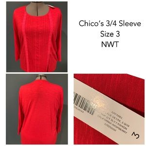 Chico’s 3/4 sleeve - NWT - XL
